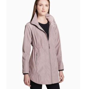 Calvin Klein Womens Performance Long-Line Hooded Jacket Bare